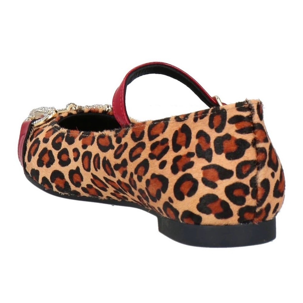 Nila & Nila Leopard Print Flats with Red Strap - Picture 3 of 8